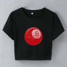 Load image into Gallery viewer, Women's Cropped Slim-fit Short-sleeved T-shirt