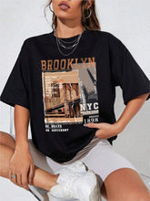 Load image into Gallery viewer, Spring Women's Cotton T-shirt Letter Short Sleeve