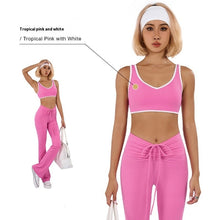Load image into Gallery viewer, Contrast Color Low Intensity Sports Underwear Women's Yoga Clothes Pilates Training Top