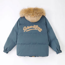 Load image into Gallery viewer, Women's Winter Korean Style Loose Mid-length Small Student Thickened White Duck Down Coat
