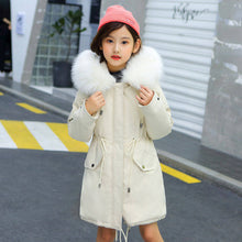 Load image into Gallery viewer, Middle And Large Children's Cotton Coats In The Long Style With Velvet Liner