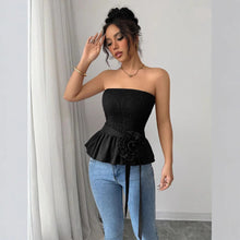 Load image into Gallery viewer, Pure Color Tube-top French Unique And Beautiful Small Top