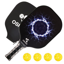 Load image into Gallery viewer, OSHER Pickleball Paddle Graphite Pickleball Racket Honeycomb Composite Core Pickleball Paddle Set Ultra Cushion Grip Low Profile Edge Bundle Graphite