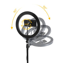 Load image into Gallery viewer, 10" LED Ring Light Photographic Selfie Ring Lighting with Stand for Smartphone Youtube Makeup Video Studio Tripod Ring Light