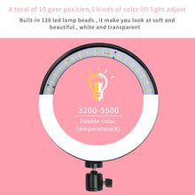 Load image into Gallery viewer, 10" LED Ring Light Photographic Selfie Ring Lighting with Stand for Smartphone Youtube Makeup Video Studio Tripod Ring Light