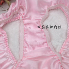Load image into Gallery viewer, 100% Mulberry Silk Women Double Faced Silk Panties Sexy Pure Silk Seamless Briefs L XL XXL Free Shipping