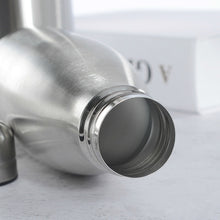 Load image into Gallery viewer, 1000ml Sports Stainless Steel Water Bottle Single Wall Hot Cold Water Cola Bottle Insulated Vacuum Flask for Kids School