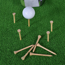 Load image into Gallery viewer, 100Pcs Golf Tees Bamboo 83mm 70mm Unbreakable Tee Golf Training Swing Practice Accessories Less Friction Stronger 4 Size Bulk
