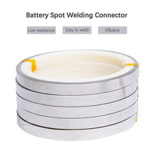 Load image into Gallery viewer, 10meter Li-ion Battery Nickel Sheet Plate Nickel Plated Strip Connector 0.1mm Steel Belt Spot Weld Machine Battery Welder 18650
