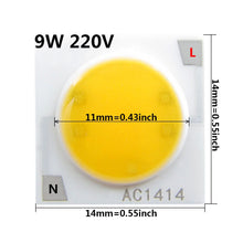 Load image into Gallery viewer, 10pcs a lot Ceramics Base LED COB Chip 12w 15w 20w 30w 50w AC220V 3w 5w 7w 9w LED Diode For Spotlight Downlight DIY Repair Parts