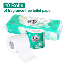 Load image into Gallery viewer, 10rolls Wood Pulp Bathroom Accessories Cleaning Tool Cored No Fragrance Toilet Paper Office School Facial Napkin Soft 4 Layers