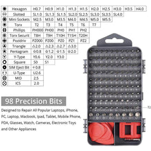 Load image into Gallery viewer, 115 In 1 Phone Repair Tool Screwdriver Set Hand Tool Precision Screwdriver Computer Repair Magnetic Screwdriver Bit Tools Kit