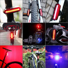 Load image into Gallery viewer, 120Lumens Bicycle Rear Light USB Rechargeable Cycling LED Taillight Waterproof MTB Road Bike Tail Light Flashing For Bicycle