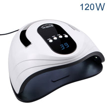 Load image into Gallery viewer, 120W LED Nail Lamp Nail Dryer Dual hands 42PCS LED UV Lamp For Curing UV Gel Nail Polish With Motion Sensing Manicure Salon Tool