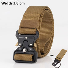 Load image into Gallery viewer, 125-140long big size Belt Male Tactical military Canvas Belt Outdoor Tactical Belt men's Military Nylon Belts Army ceinture hom