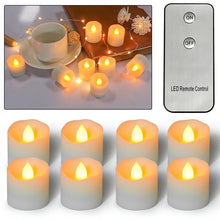 Load image into Gallery viewer, 12PCS Tea Lights Candles Battery Operated Led Flameless Tea Light Flickering Light with Remote Control Timer Festival Christmas