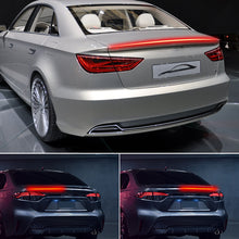 Load image into Gallery viewer, 130cm Car Trunk Tail Brake Lights Carbon Fiber 12V LED High Rear Additional Stop Light Multifunction Turn Signal Running Lamp