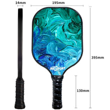 Load image into Gallery viewer, Pickleball Paddles Set of 2, Graphite Honeycomb Core Graphite Face Cushion Comfort Grip 4.8In Grip, Lightweight Racquets with 4 Pickle Balls 1 Bag