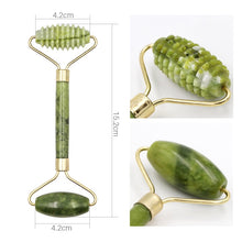 Load image into Gallery viewer, 1pc 4 Sizes Facial Massage Roller Plate Double/Single Heads Jade Stone Massager Eye Face Neck Thin Lift Relax Slimming Tools