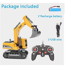 Load image into Gallery viewer, 2.4Ghz 6 Channel 1:24 RC Excavator toy RC Engineering Car Alloy and plastic Excavator RTR For kids Christmas gift