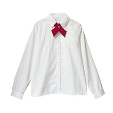 Load image into Gallery viewer, 2 Piece Set Women Outfits Bowknot Cross Lapel White Shirt Top+Japanese Cute Sweet JK Dresses Preppy Style Dress Suit Ropa mujer