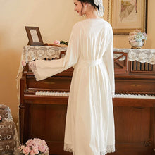 Load image into Gallery viewer, 2 Piece/set Women Nightdress Set Lace Gowns & Robes Sets Vintage Elegant Nightgowns Bathrobes Sexy Sleepwear Cotton Homewear
