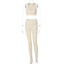 Load image into Gallery viewer, 2 Pieces Sets Womens Outfits Sleeveless Tank Top and Leggings Set Ladies Fashion Fitness Tracksuit Slim Bodycon Summer Clothes