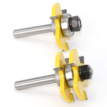 Load image into Gallery viewer, 2 pc 8mm Shank high quality Tongue & Groove Joint Assembly Router Bit Set 3/4" Stock Wood Cutting Tool - RCT