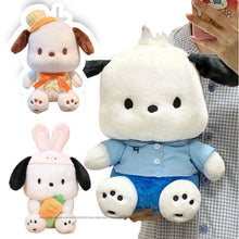 Load image into Gallery viewer, 20/30cm Original Pochacco Plush Toy Puppy with Hat Sitting Kawaii Soft Doll Sweet Baby Girl Accompany Doll Birthday Gift For Kid