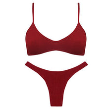 Load image into Gallery viewer, 2020 New Hot Ladies Cotton Thin Underwear Ribbed Sexy Soft Lingerie Bra Sets beauty back Women Bra Panties Set Comfort Homewear