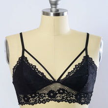 Load image into Gallery viewer, 2020 Sexy Girls Lace Bralette Unlined Ultra-Thin Women Underwear Seamless Comfortable Soft Bra Crop Top Adjustable Straps V Neck