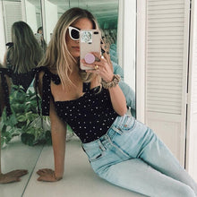 Load image into Gallery viewer, 2020 Spring Summer Fashion Lace Up Print Crop Tops Women Strapless Sleeveless Black Cropped T-Shirts Summer Sexy Streetwear Tops