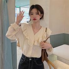 Load image into Gallery viewer, 2021 Autumn Casual Elegant Blouse Women Office Lady Korean Fashion Sweet Shirts Long Sleeve High Street France Designer Clothing