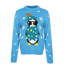 Load image into Gallery viewer, 2021 Autumn Winter Clothes Women's Sweater Christmas Knitted Embroidery Loose Warm Jumper O-neck Long Sleeve Pullover Pull Femme