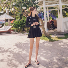 Load image into Gallery viewer, 2021 New Korean One Piece Swimsuit Solid Push Up Swimwear Swim Skirt Summer Beach Wear Padded Bathing Suit Swimskirt