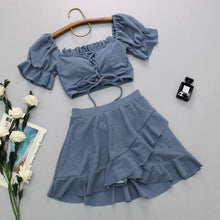 Load image into Gallery viewer, 2021 New Korean Sexy Bikini Women Push Up Padded Swimsuit Female Bathers Bathing Suit Beach Swimwear Swimskirt