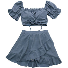 Load image into Gallery viewer, 2021 New Korean Sexy Bikini Women Push Up Padded Swimsuit Female Bathers Bathing Suit Beach Swimwear Swimskirt