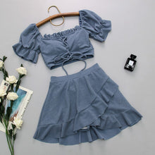 Load image into Gallery viewer, 2021 New Korean Sexy Bikini Women Push Up Padded Swimsuit Female Bathers Bathing Suit Beach Swimwear Swimskirt