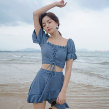 Load image into Gallery viewer, 2021 New Korean Sexy Bikini Women Push Up Padded Swimsuit Female Bathers Bathing Suit Beach Swimwear Swimskirt