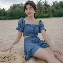 Load image into Gallery viewer, 2021 New Korean Sexy Bikini Women Push Up Padded Swimsuit Female Bathers Bathing Suit Beach Swimwear Swimskirt