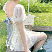 Load image into Gallery viewer, 2021 New Sexy One Piece Swimsuit Women Solid Swimwear Long Sleeve Monokini Skirted Swim Suit Open Back Trikini Pad Bathing Suit