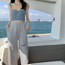 Load image into Gallery viewer, 2021 Summer Fashion Women's Clothing Cowboy Sling Ins Trend 2021 Korean Version New Wrapped Chest Sexy Tops Vest Tees Women