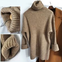 Load image into Gallery viewer, 2022 Spring Women's Turtleneck Sweaters for Women Crop Sweater Fashion Khaki Black Basic Pull Vintage Femme Knit Top Jumper