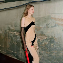 Load image into Gallery viewer, 2022 Summer New Women's Fashion Dresses Elegant Round Neck Sleeveless Slim Fit Temperament Contrast Color Buttock Bodycon Dress