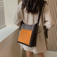 Load image into Gallery viewer, 2piece/set Fashion Designer Pu Leather Women's Handbags Good Casual Ladies Tote Female Black Bucket Women Shoulder Crossbody Bag