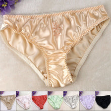 Load image into Gallery viewer, 4 PACK 100% Pure Silk Women's Panties Brief Underwear Lingerie Plus Size M-3XL MS004