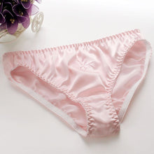 Load image into Gallery viewer, 4 PACK 100% Pure Silk Women's Panties Brief Underwear Lingerie Plus Size M-3XL MS004