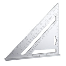 Load image into Gallery viewer, 7'' Triangle Angle Protractor Aluminum Alloy Speed Square Measuring Ruler Miter For Framing Building Carpenter Measuring Tools
