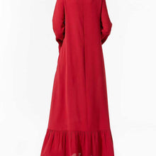 Load image into Gallery viewer, Abaya Muslim Fashion Plus Size Women's Embroidered  Large Hem Muslim Long Skirt With Headscarf Islamic Clothing Women's Dress