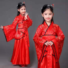 Load image into Gallery viewer, Ancient Chinese Costume Child Kid Fairy Dress Cosplay Hanfu Folk Dance Performance Clothing Chinese Traditional Dress for Girls